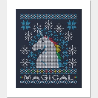 unicorn Christmas Posters and Art